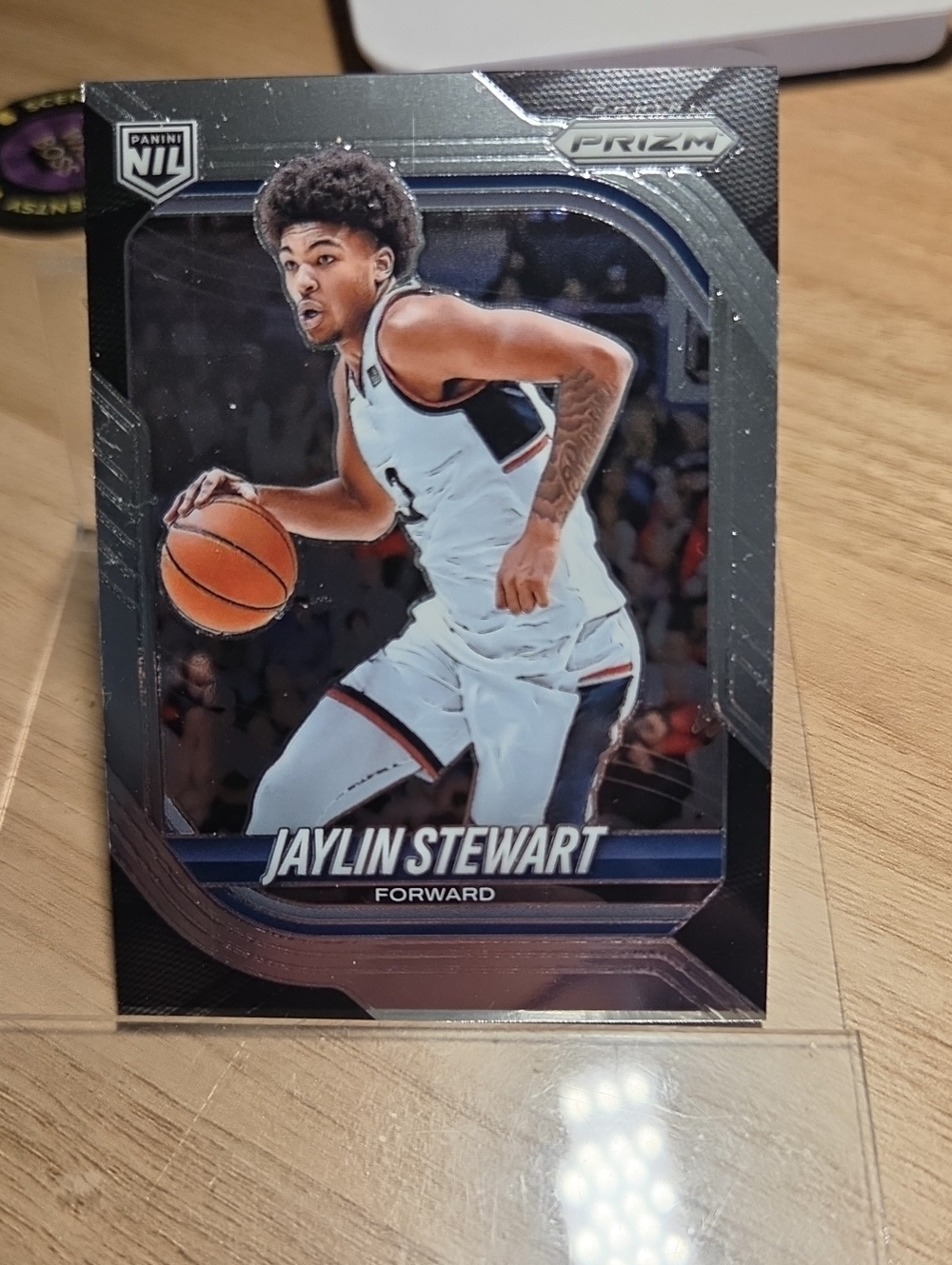 2026 Panini Prizm Jaylin Stewart Basketball Trading Card - White & Navy Accents